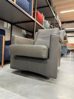 Leolux Paian fauteuil grijs leer Design draai stoel, Leer, Ophalen of Verzenden, Zo goed als nieuw