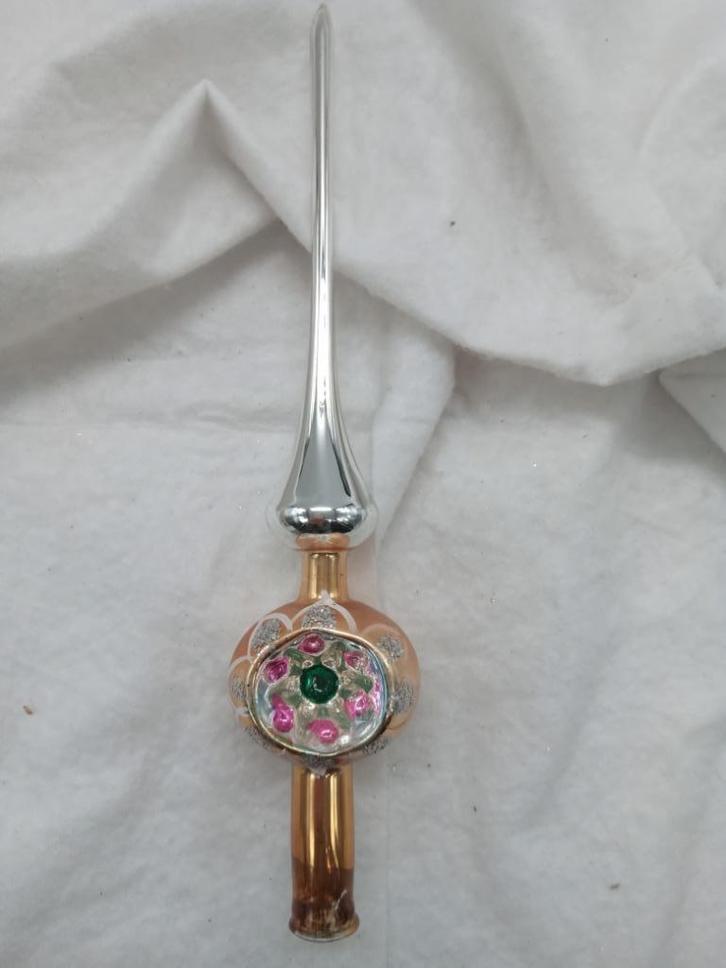 Mooie oude glazen piek - Kerst, Diversen, Kerst, Gebruikt, Ophalen of Verzenden