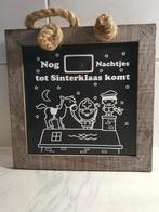 Sinterklaas, bord, houten lijst nog...nachtjes slapen, Ophalen of Verzenden, Zo goed als nieuw