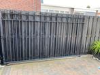 Tuinhek grijs, lengte 317 cm+hoogte 180 cm. Zware kwaliteit, Tuin en Terras, Tuinhekken en Hekwerk, Ophalen, Gebruikt, IJzer, Tuinhek