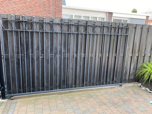 Tuinhek grijs, lengte 317 cm+hoogte 180 cm. Zware kwaliteit, Tuin en Terras, Tuinhekken en Hekwerk, Gebruikt, Tuinhek, IJzer, Ophalen