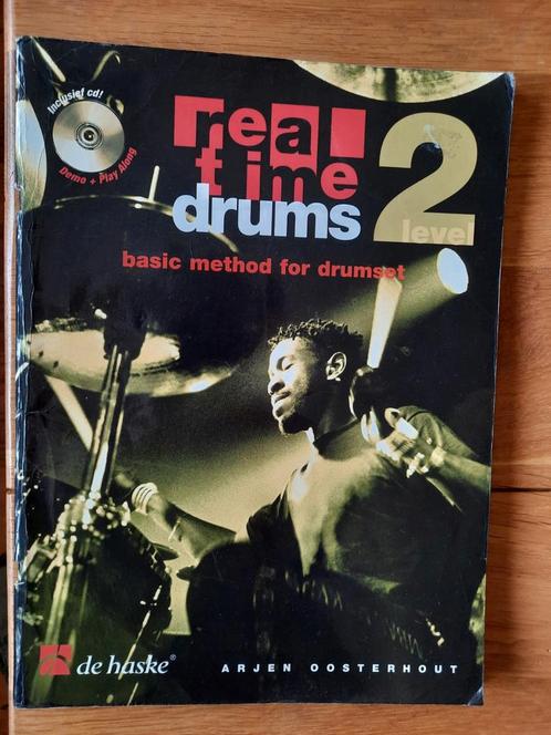 lesboek-Real Time Drums Level 2 Methode - + cd's -Oosterhout, Muziek en Instrumenten, Bladmuziek, Gebruikt, Les of Cursus, Overige genres