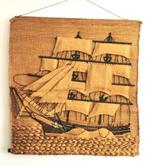 Don Freedman fiber art muurdecoratie retro vintage schip mar, Verzenden