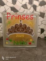 Carnavals glasblokken carnaval prins prinses Adjudant, Ophalen of Verzenden