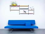 Blauwe slaapbank – ’t Spectrum – Martin Visser, Huis en Inrichting, 150 tot 200 cm, Rechte bank, Design, Stof