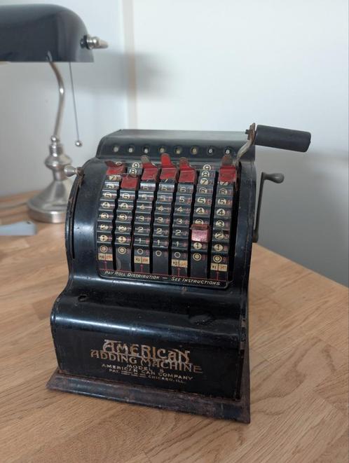 Vintage Amerikaanse rekenmachine Adding Machine Model 5, Antiek en Kunst, Antiek | Kantoor en Zakelijk, Ophalen of Verzenden