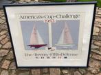 Vintage poster zeilboot zeilboten america’s cup challenge, Ophalen, Gebruikt, Zeilboot, Kaart, Foto of Prent