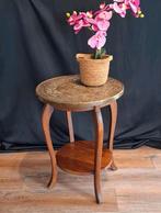 Vintage Rooktafel met Messing Blad, Ophalen, Zo goed als nieuw, Rechthoekig, Minder dan 55 cm