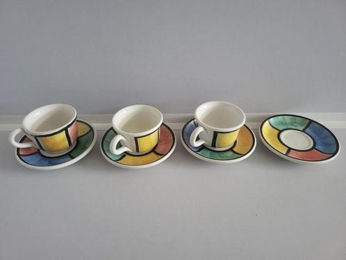 Handgemaakte kopjes en schoteltjes in de Beemster kleuren, Huis en Inrichting, Keuken | Servies, Nieuw, Kop(pen) en/of Schotel(s)