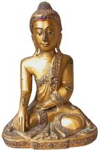 houten boeddha met goud., Huis en Inrichting, Gebruikt, Ophalen of Verzenden