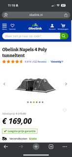 Tunneltent met twee aparte slaapgedeeltes, Ophalen of Verzenden, Tot en met 4