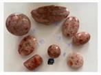 8 x Zonnesteen: Brok, Handsteen, Bol, Schijf, pr.p.stuk, Verzamelen, Mineralen en Fossielen, Ophalen of Verzenden