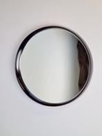 Vintage houten ronde spiegel zwart deens mid century ‘60, Huis en Inrichting, Woonaccessoires | Spiegels, Minder dan 50 cm, N