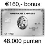 American Express (AMEX) Gold & Platinum - 48K punten bonus, Tickets en Kaartjes, Overige soorten, Overige typen, Eén persoon