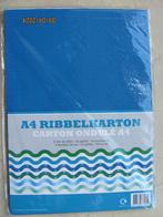 NIEUW 6 x vel RIBBELKARTON blauw groen glitter parelmoer A4, Ophalen of Verzenden, Nieuw, Papier of Karton, Overige merken