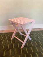 Roze inklapbaar krukje - Decoratief & Praktisch, Huis en Inrichting, Krukjes, Ophalen, Gebruikt, Hout