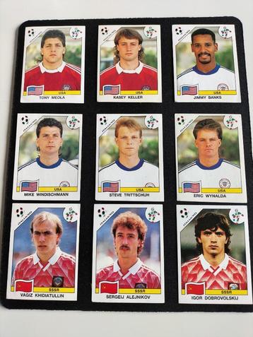 27 verschillende stickers Panini WK Italia 90