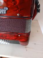 Paoloni 72-bas accordeon - Zo goed als nieuw!, Met riemen, 72-bas, Toetsaccordeon, Zo goed als nieuw