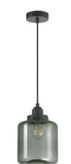 3 hanglampen  - rookglas, Ophalen of Verzenden, Zo goed als nieuw, Glas, Minder dan 50 cm