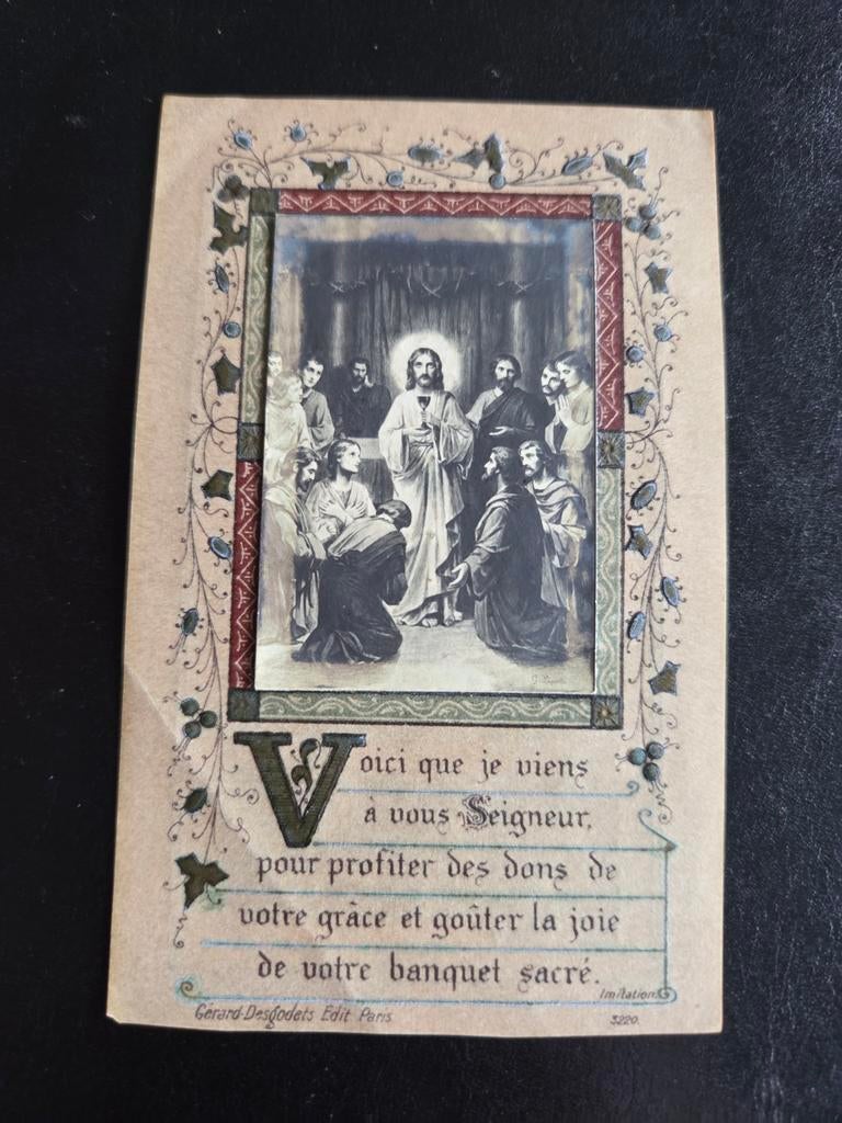 Oude religieuze prent - Priesterwijding 1916, Verzamelen, Religie, Ophalen of Verzenden