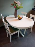 Eettafel met 4 stoelen, Huis en Inrichting, Complete eetkamers, Ophalen, Gebruikt, 4 tot 6 stoelen