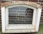 Hardhouten ramen kozijn, Doe-het-zelf en Verbouw, Kozijnen en Schuifpuien, Gebruikt, Raamkozijn, Minder dan 75 cm, Inclusief glas