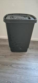 Rotho kunststof wasmand met bloemprint 55 liter, Ophalen, Gebruikt, Zwart