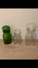 Stopflessen groen helder apothekerspotten, Ophalen of Verzenden
