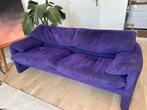 Tweezitsbank cassina maralunga alcatara paars, Huis en Inrichting, Banken | Bankstellen, 150 tot 200 cm, Tweepersoons, 75 tot 100 cm