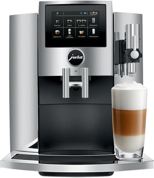 Jura S8 Chroom, Witgoed en Apparatuur, Koffiezetapparaten, Gebruikt, Gemalen koffie, Koffiebonen, Koffiemachine, 10 kopjes of meer