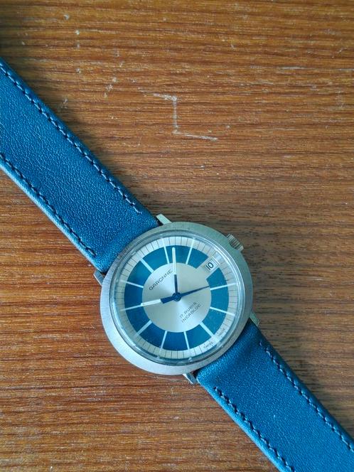 Garonne NOS, Sieraden, Tassen en Uiterlijk, Horloges | Antiek, Polshorloge, Overige merken, Staal, 1960 of later, Met bandje, Ophalen of Verzenden