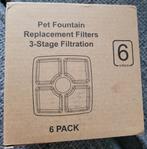Pet fountain replacement filters 3 stage filtration 6 pack, Ophalen of Verzenden, Zo goed als nieuw