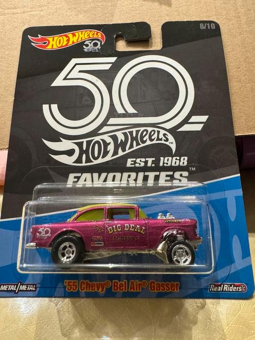 Hotwheels 50th ann. 55 Chevy Bel Air Gasser hot wheels dp1, Verzamelen, Overige Verzamelen, Nieuw, Verzenden