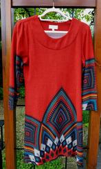 Apricot A lijn jurkje wol look oranje boho motief S, Oranje, Ophalen of Verzenden, Zo goed als nieuw, Knielengte