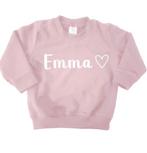 Unieke sweater met naam en hartje – maat 56 t/m 110, Ophalen of Verzenden, Nieuw, Meisje