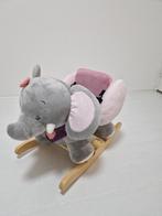 Hobbelpaard olifant grijs/roze, Zo goed als nieuw, Ophalen