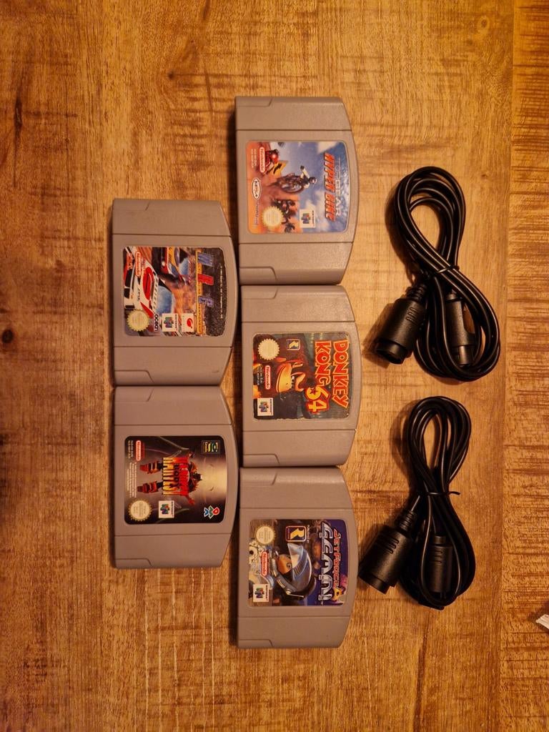 5 Nintendo 64 spellen en 2 verlengkabels controller. N64, Spelcomputers en Games, Games | Nintendo 64, Gebruikt, 3 spelers of meer