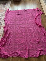 Handmade roze gehaakt sprei 1 persoons, Gebruikt, Eenpersoons, Overige typen, Ophalen of Verzenden