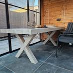 eetafel met x poten, Huis en Inrichting, Tafels | Statafels, Ophalen, Gebruikt