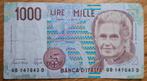 105# Italië 1000 Lire 1990 P114a, Ophalen of Verzenden, Italië