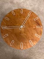 Zuiver Houten Wandklok - 50 cm diameter, Huis en Inrichting, Woonaccessoires | Klokken, Ophalen of Verzenden, Zo goed als nieuw