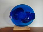 Glazen schaal kobaltblauw Art Deco stijl - Arcoroc Luminarc, Ophalen of Verzenden