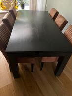 Massieve eetkamertafel, Ophalen, Teakhout, 50 tot 100 cm, Zo goed als nieuw
