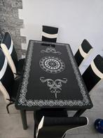 Eettafel met zes stoelen., Ophalen of Verzenden, Zo goed als nieuw, 4 tot 6 stoelen