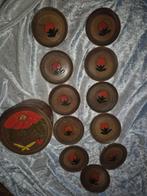 Amsterdamse School Dekseldoos met Onderzetters, Ophalen of Verzenden, Gebruikt, Glas of Kopje