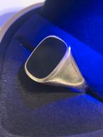 Gouden zegelring 11gram 14 karaat, Sieraden, Tassen en Uiterlijk, Ringen, Gebruikt, 19 tot 20, Zwart, Ophalen of Verzenden