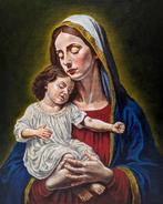 "Madonna met Kind" Origineel schilderij, Antiek en Kunst, Verzenden
