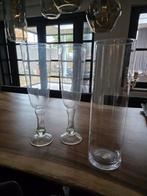 Gratis af te halen. Glazen vazen, hoogte 50cm., Huis en Inrichting, Woonaccessoires | Vazen, Ophalen of Verzenden, Overige kleuren