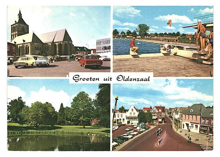 978450 Oldenzaal Ov 1971 Grote straat .Gelopen met zegel, Verzamelen, Ansichtkaarten | Nederland, Gelopen, Overijssel, 1960 tot 1980