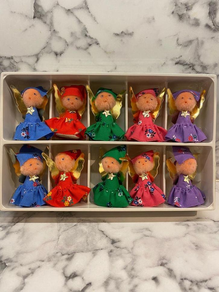 Vintage Kerst Engeltjes Hangers, Diversen, Kerst, Gebruikt, Ophalen of Verzenden